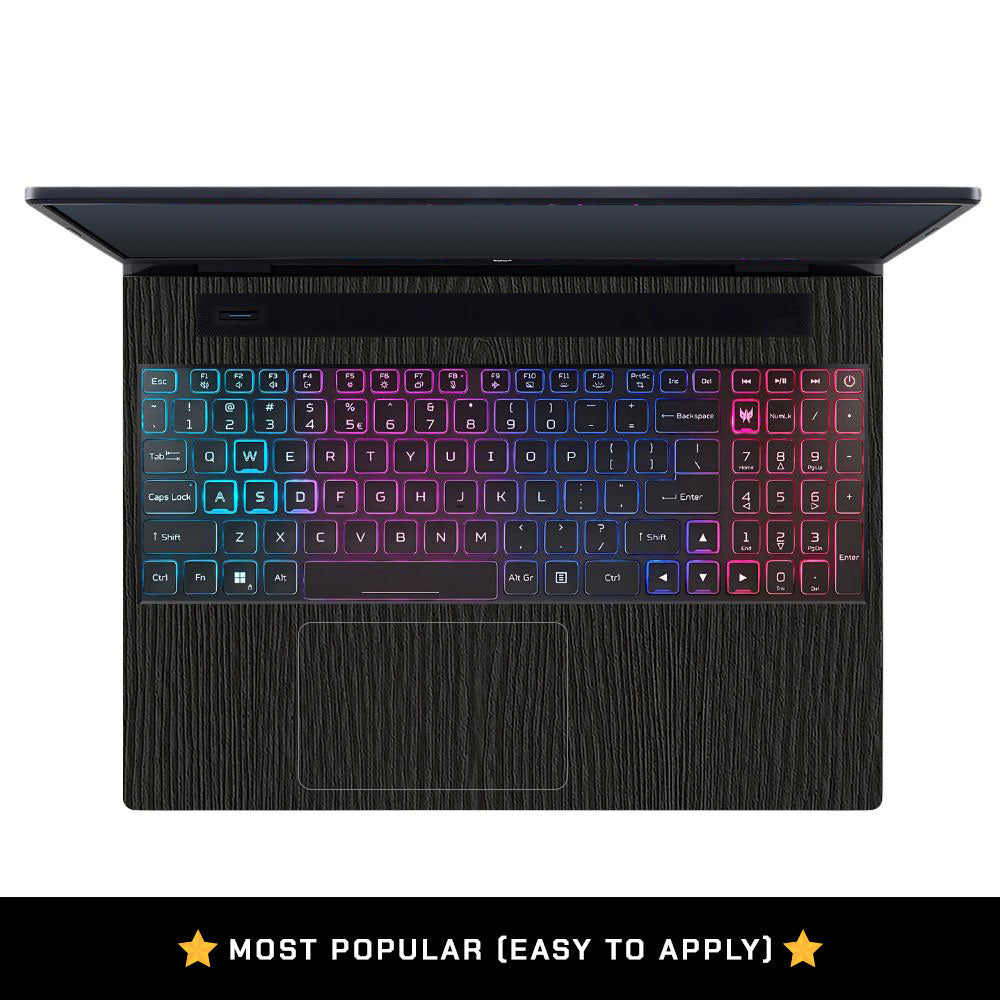Textured Black Wood Acer Predator Helios Neo 16 N22Q22B Laptop Skin