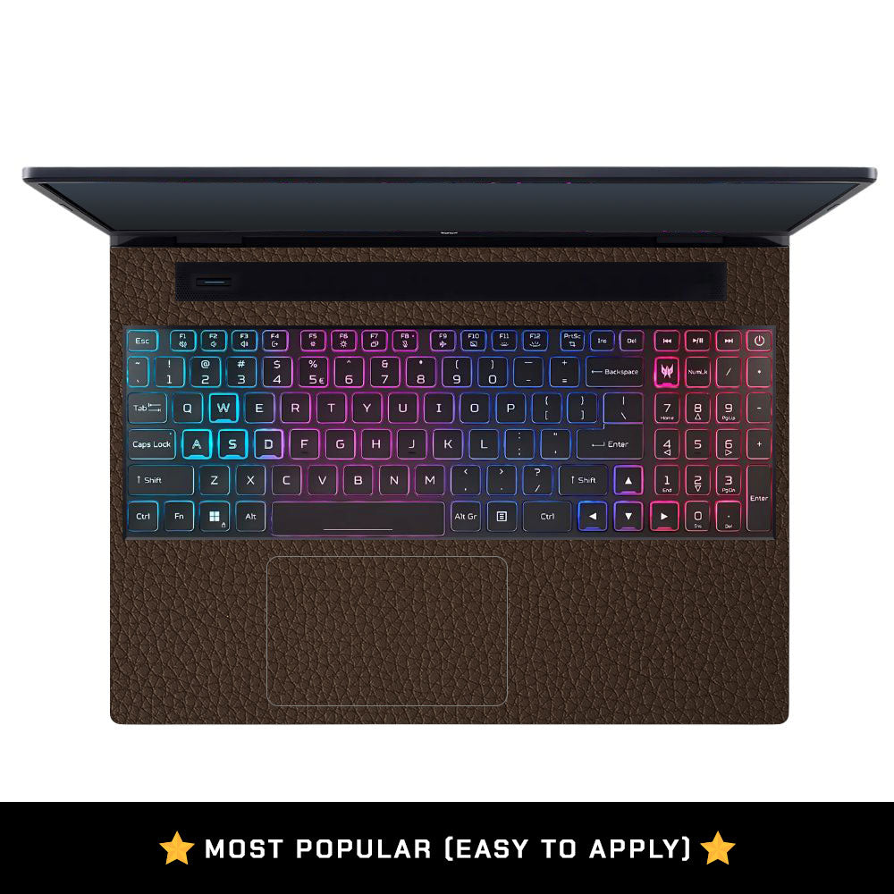 Textured Brown Leather Acer Predator Helios Neo 16 N22Q22B Laptop Skin