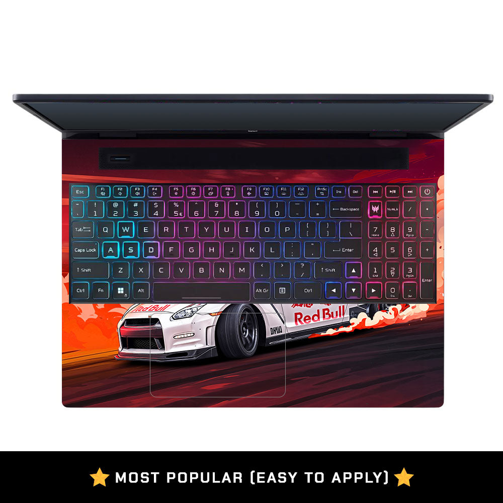 Nissan GTR Red Bull Drift Fury Acer Predator Helios Neo 16 N22Q22B Laptop Skin