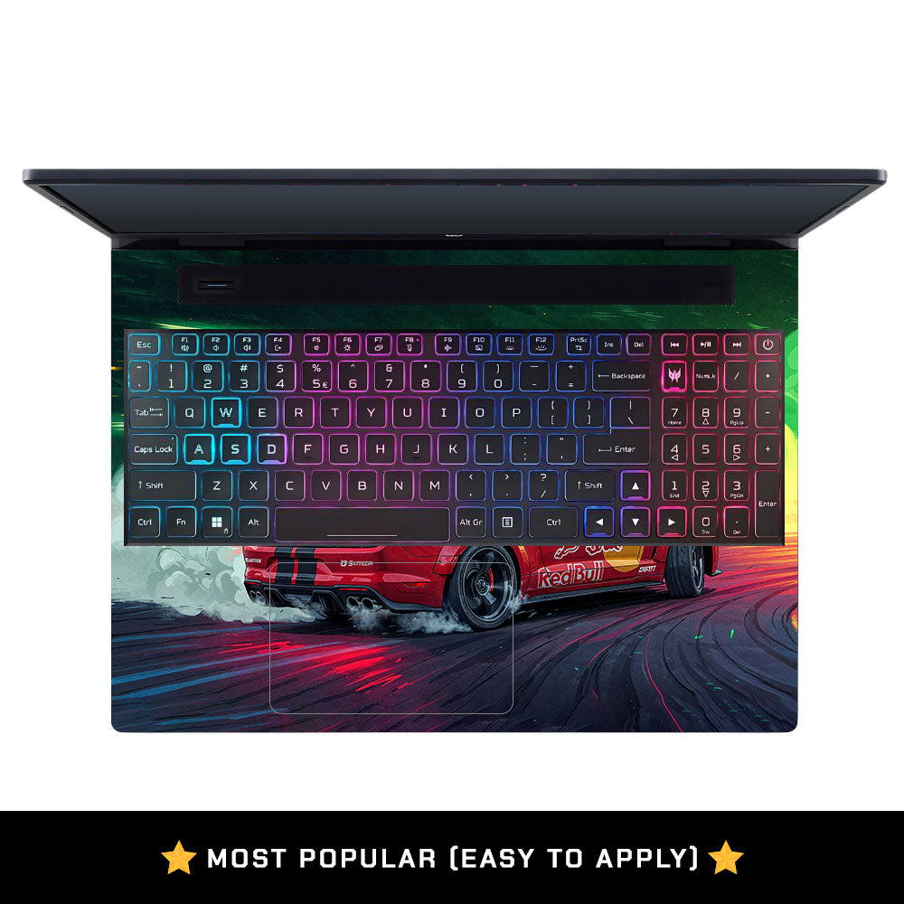 Mustang GT Red Bull Drift Beast Acer Predator Helios Neo 16 N22Q22B Laptop Skin