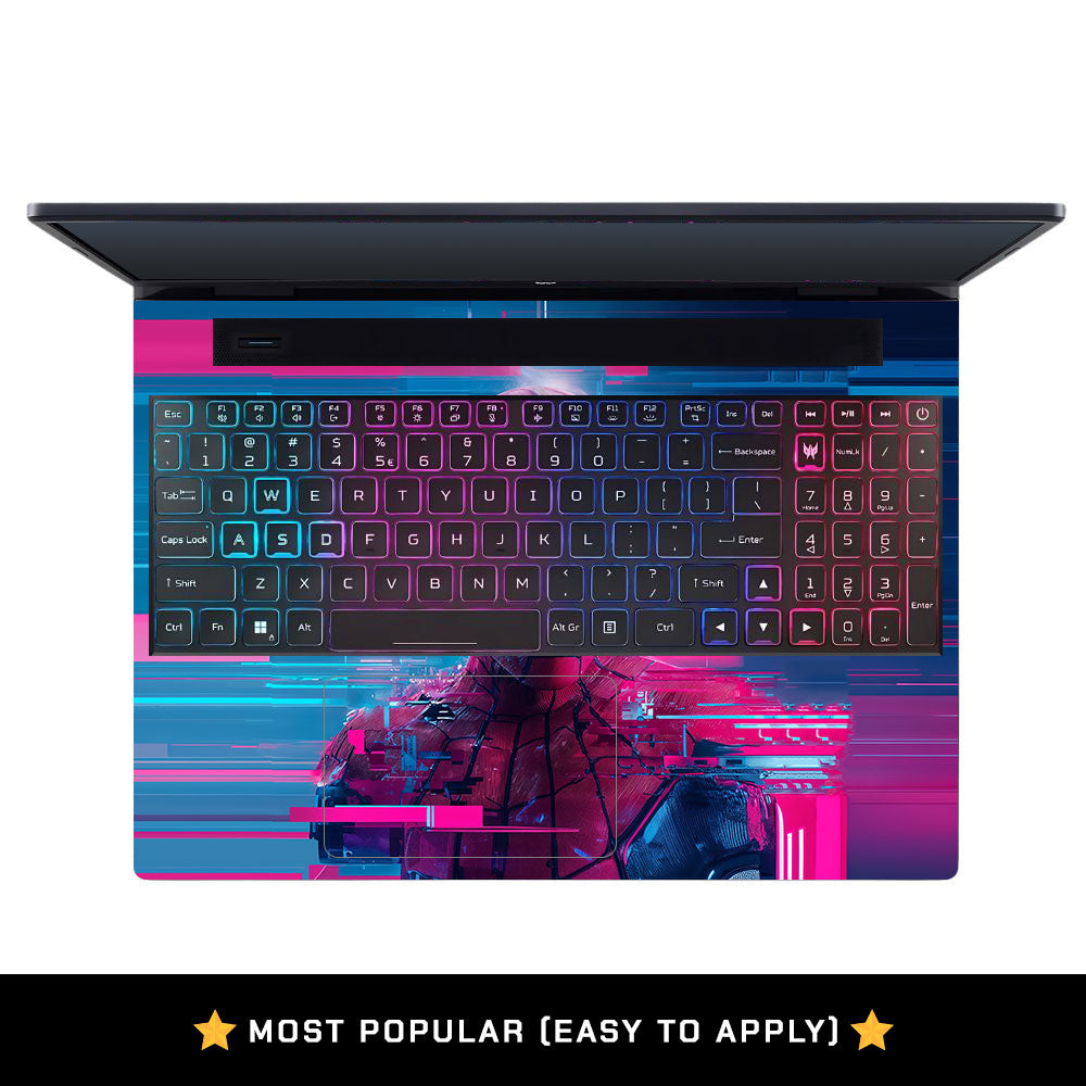 Glitch Spider Neon Web Acer Predator Helios Neo 16 N22Q22B Laptop Skin