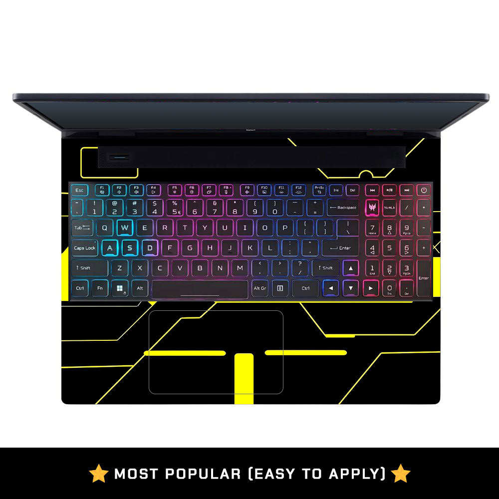 Cyberpunk Yellowline Grid Acer Predator Helios Neo 16 N22Q22B Laptop Skin