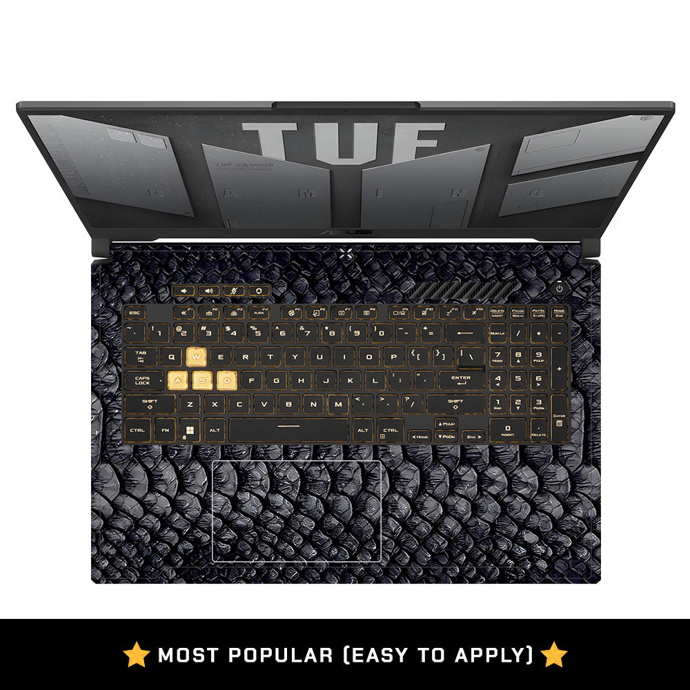 Black Dragon Scale Asus TUF Gaming F17 FX707Z Laptop Skin