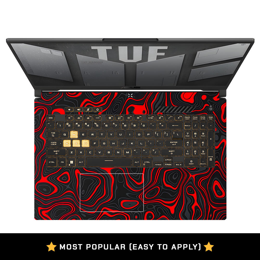 Crimson Waves Asus TUF Gaming F17 FX707Z Laptop Skin