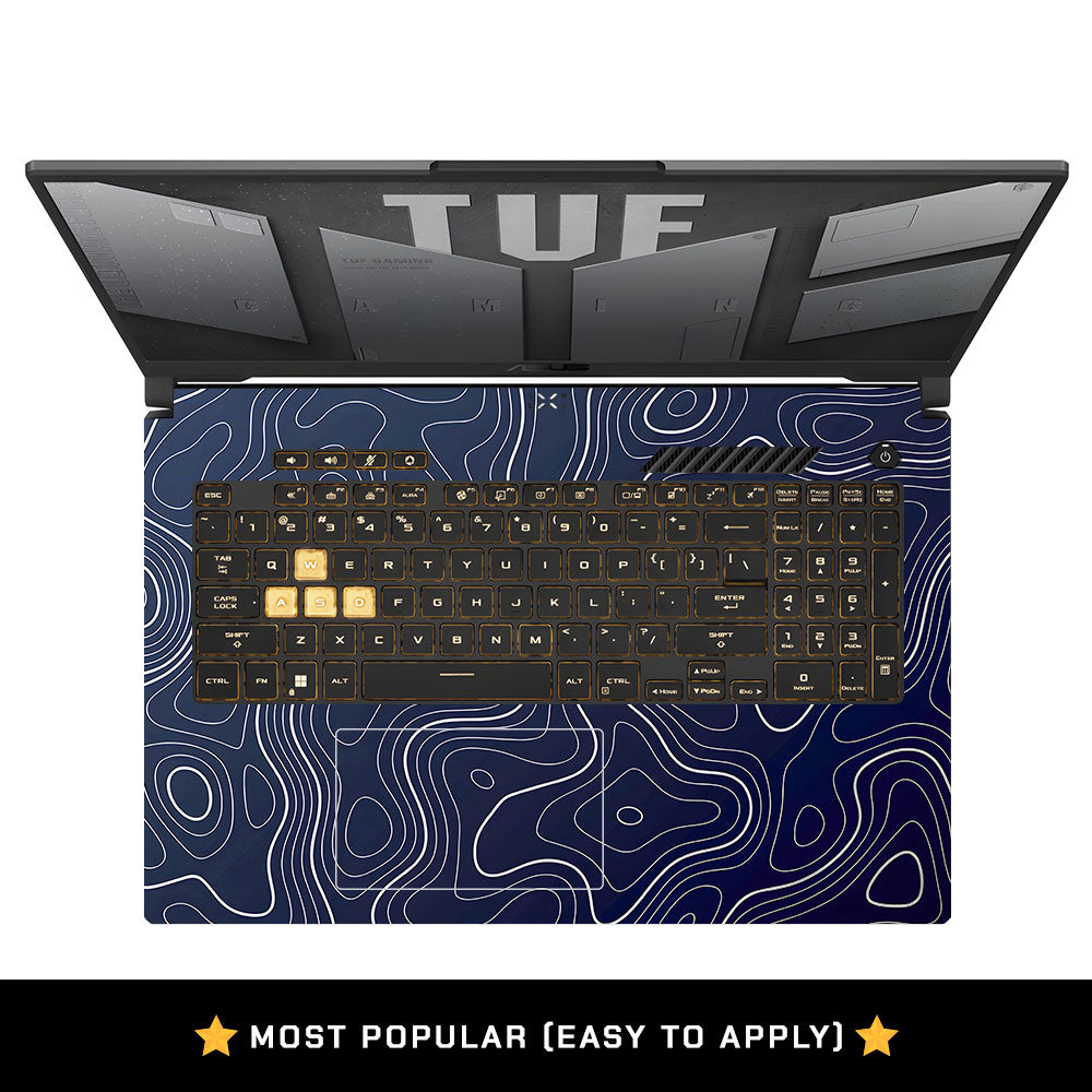 Fluid Lines Design Asus TUF Gaming F17 FX707Z Laptop Skin