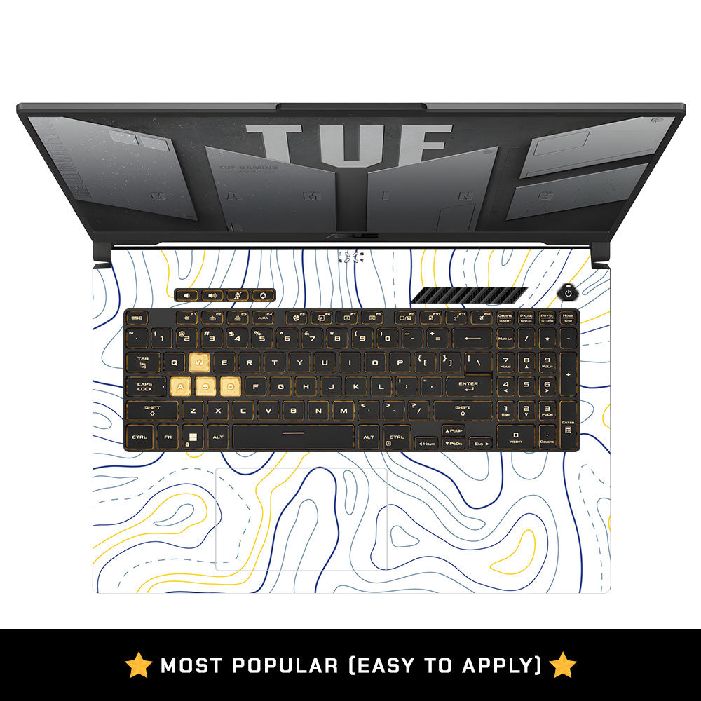 Minimalist Colorful Contours Asus TUF Gaming F17 FX707Z Laptop Skin