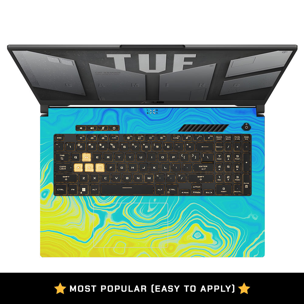 Ocean Gradient Waves Asus TUF Gaming F17 FX707Z Laptop Skin