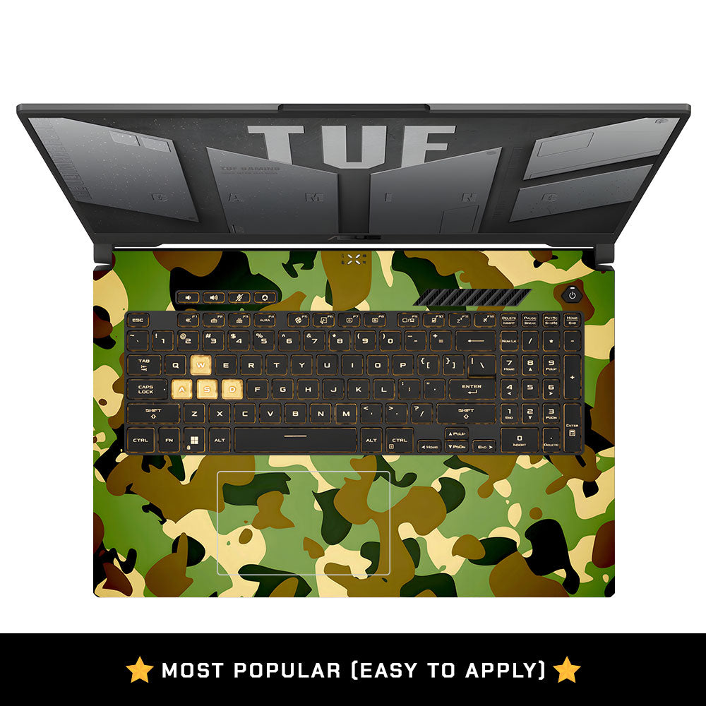 Desert Brown Camo Asus TUF Gaming F17 FX707Z Laptop Skin