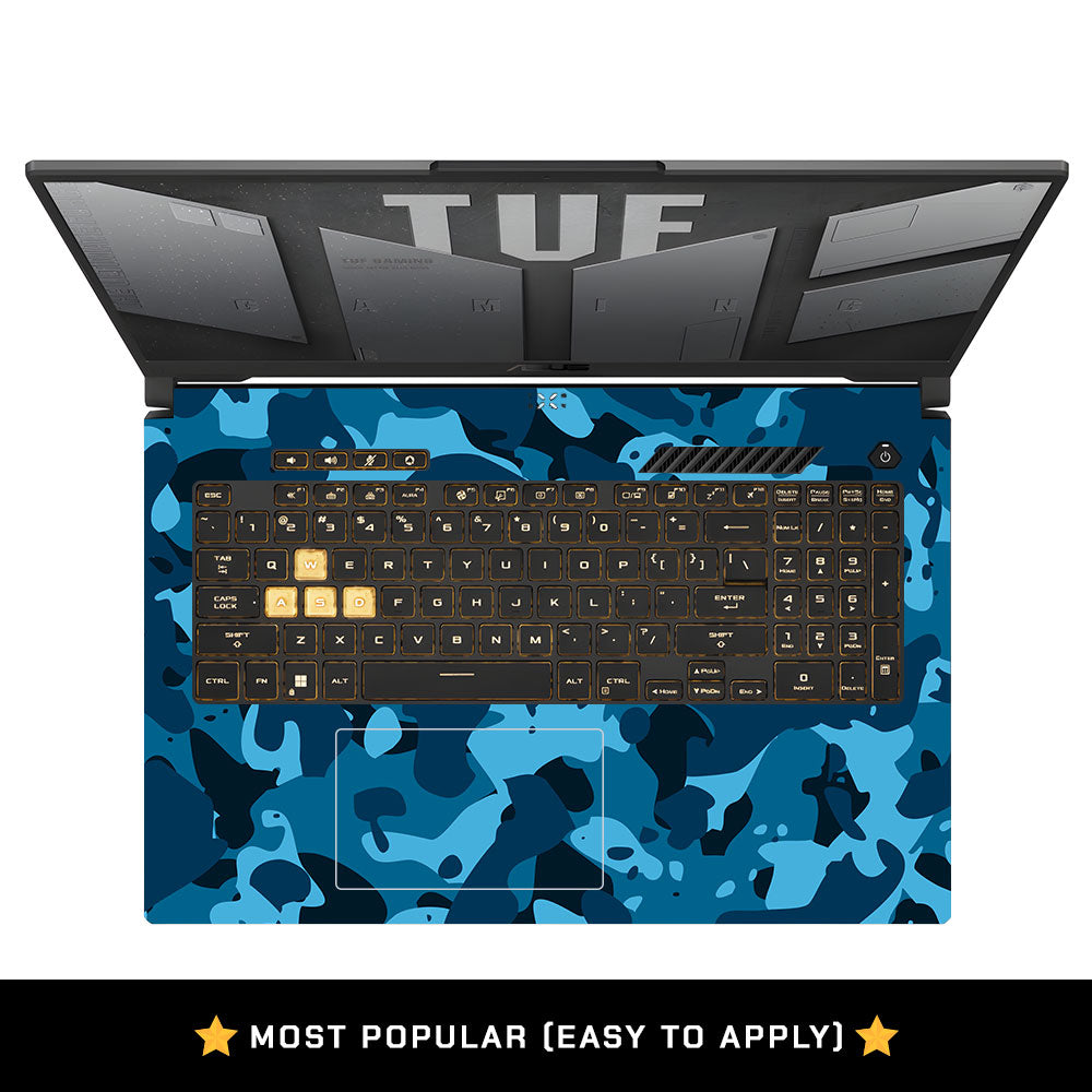 Deep Ocean Camo Asus TUF Gaming F17 FX707Z Laptop Skin