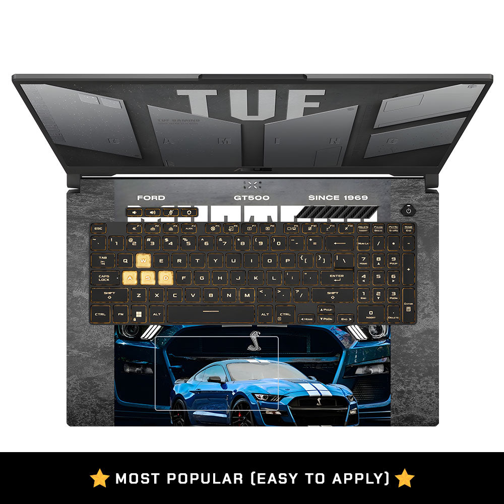 Racing Stripe Muscle Asus TUF Gaming F17 FX707Z Laptop Skin