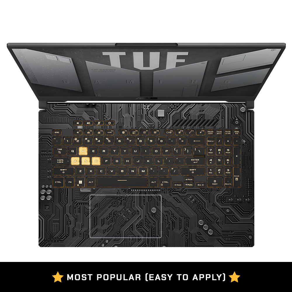 FOMO Circuit Dark Mode Asus TUF Gaming F17 FX707Z Laptop Skin