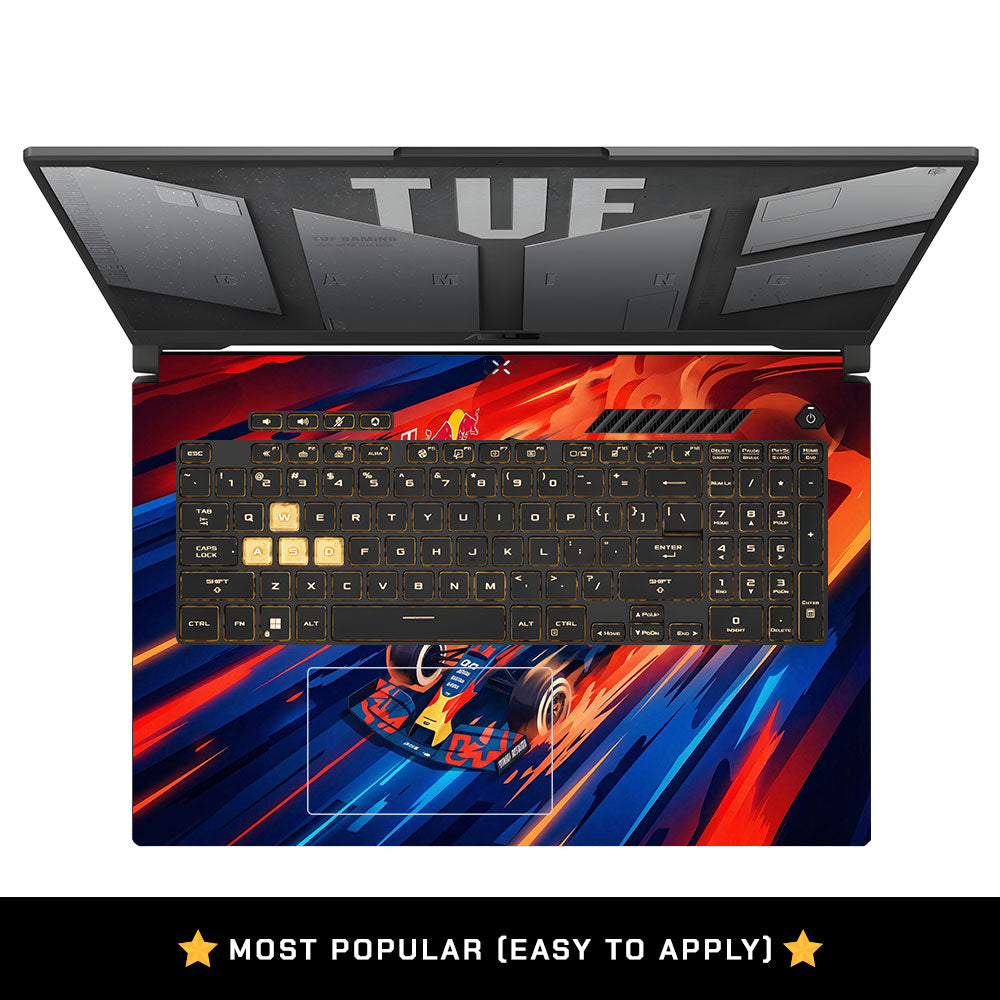 Red Bull Racing Velocity Asus TUF Gaming F17 FX707Z Laptop Skin