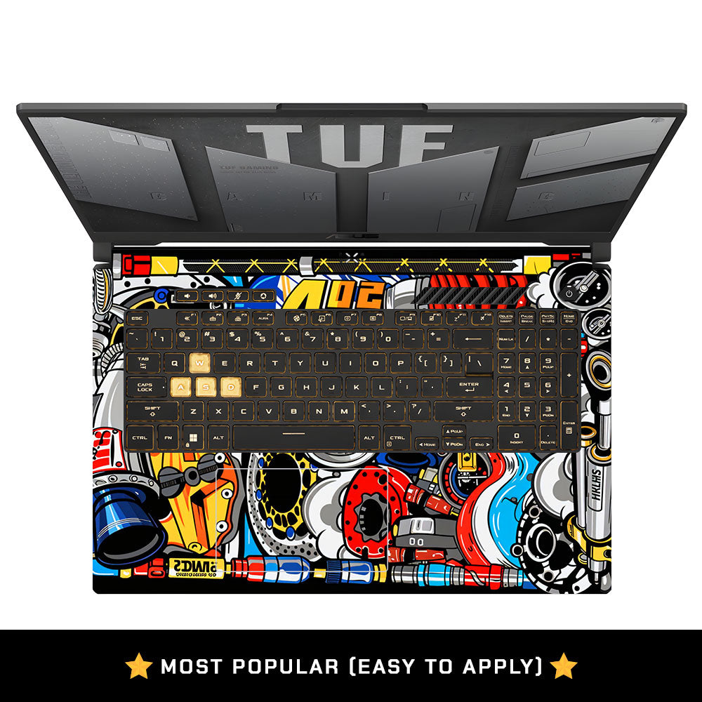 Mechanical Chaos Asus TUF Gaming F17 FX707Z Laptop Skin