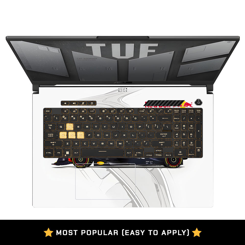 Red Bull Racing in Action Asus TUF Gaming F17 FX707Z Laptop Skin