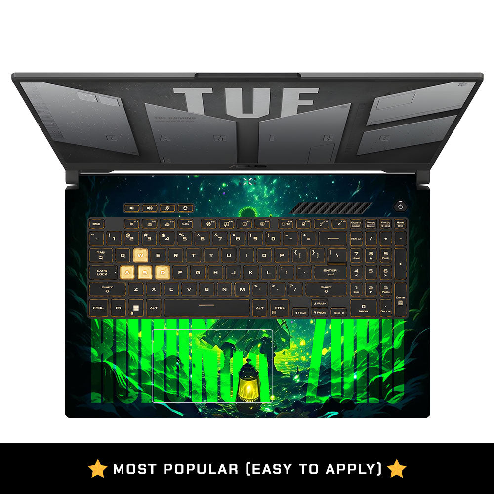 Roronoa Zoro Green Fury Asus TUF Gaming F17 FX707Z Laptop Skin