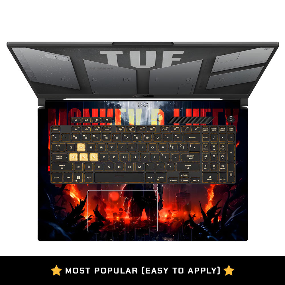 Monkey D. Luffy Blazing Red Asus TUF Gaming F17 FX707Z Laptop Skin