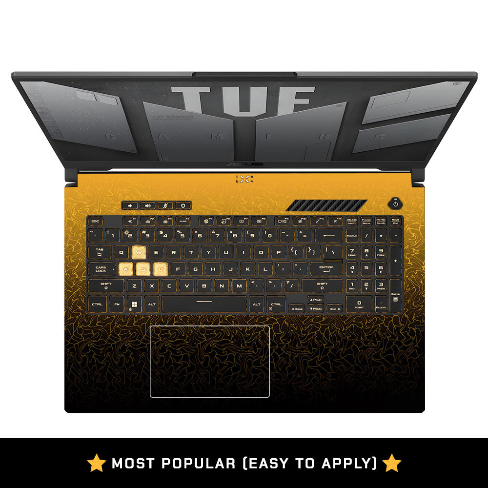 Orange to Black Gradient Asus TUF Gaming F17 FX707Z Laptop Skin