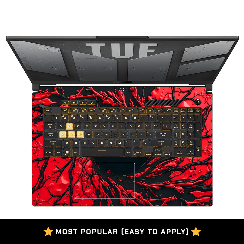 Spiderman Web Red Asus TUF Gaming F17 FX707Z Laptop Skin