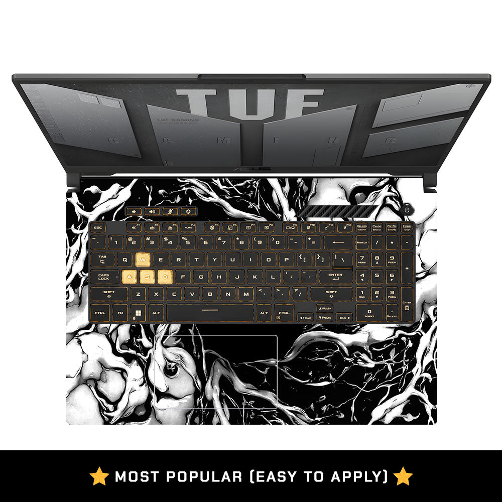 Spiderman Web Black Asus TUF Gaming F17 FX707Z Laptop Skin