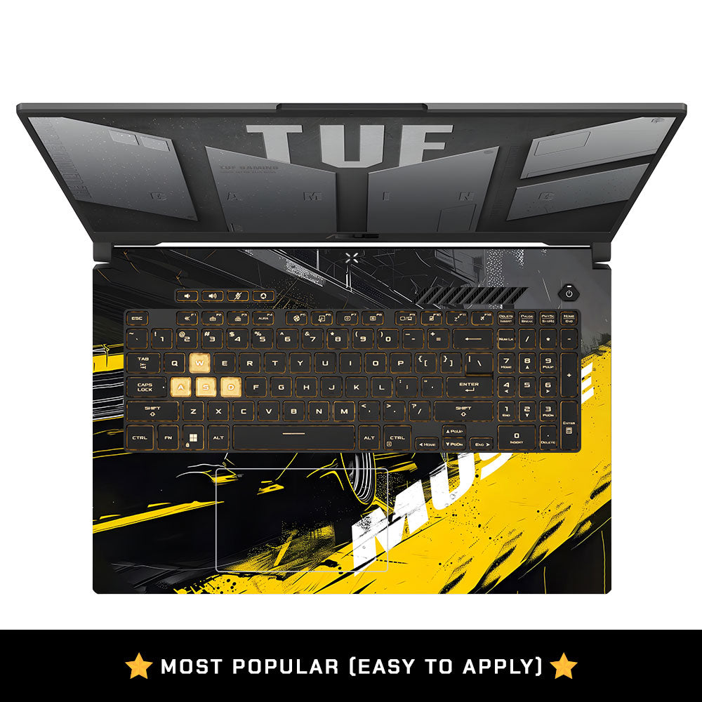 Black Muscle Asus TUF Gaming F17 FX707Z Laptop Skin