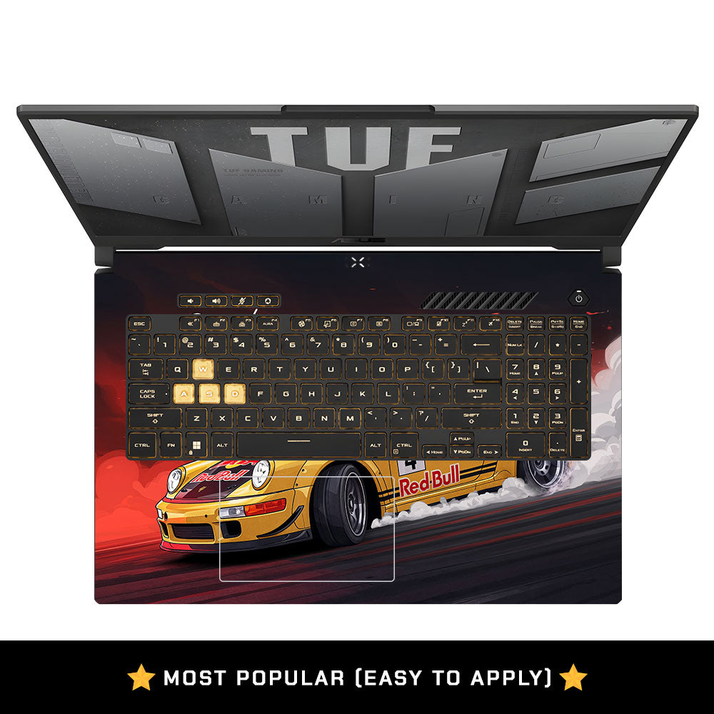 Porsche 911 Red Bull Classic Racer Asus TUF Gaming F17 FX707Z Laptop Skin