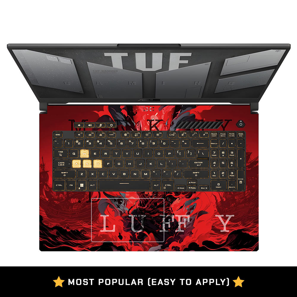 Red King Luffy Asus TUF Gaming F17 FX707Z Laptop Skin