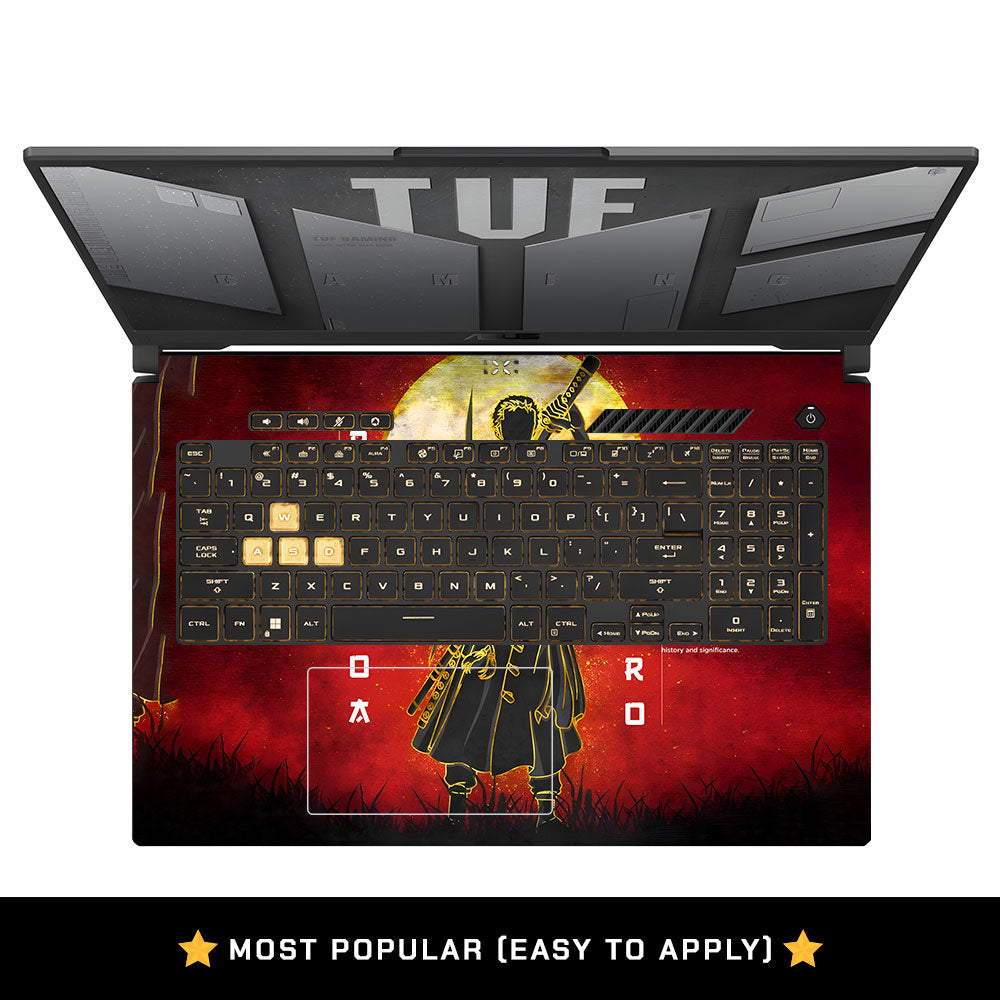Zoro Under Golden Moon Asus TUF Gaming F17 FX707Z Laptop Skin
