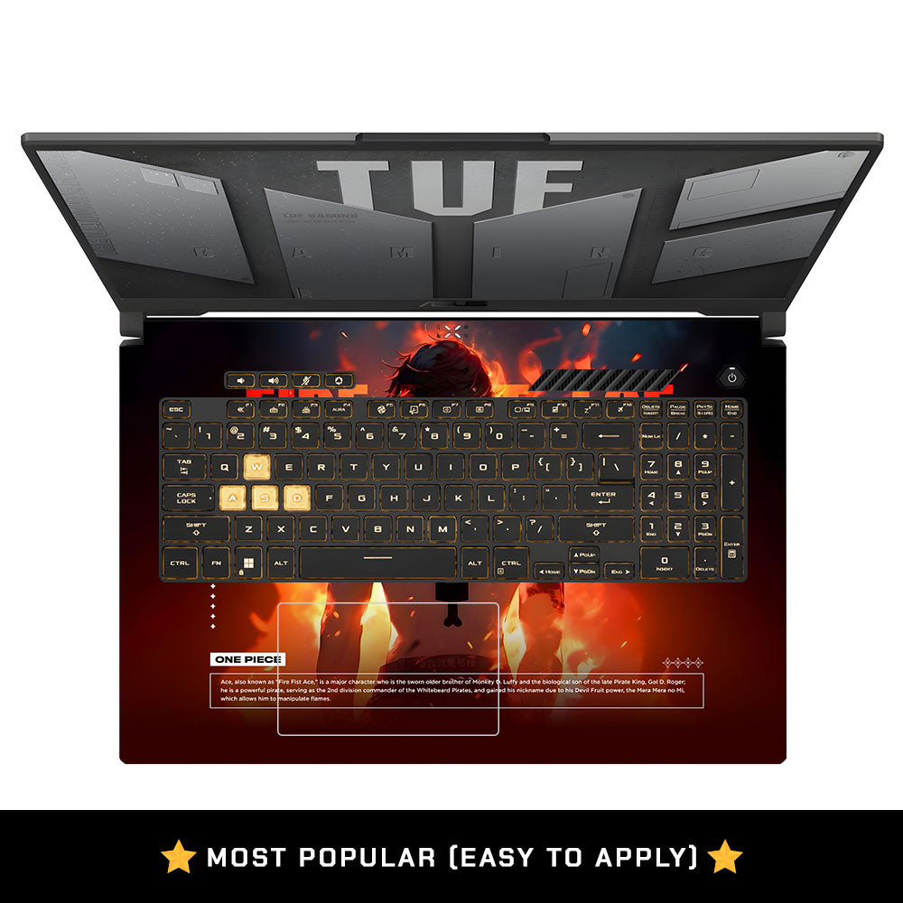 Anime Fire Pirate Asus TUF Gaming F17 FX707Z Laptop Skin