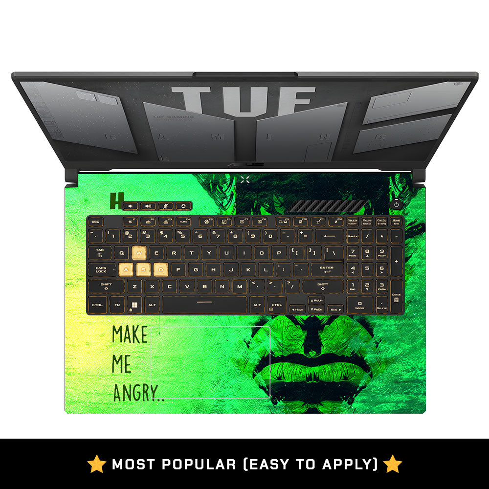 Green Comic Titan Asus TUF Gaming F17 FX707Z Laptop Skin