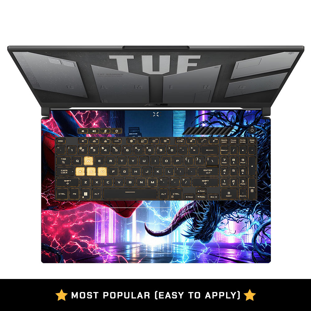 Spiderman vs Venom Showdown Asus TUF Gaming F17 FX707Z Laptop Skin