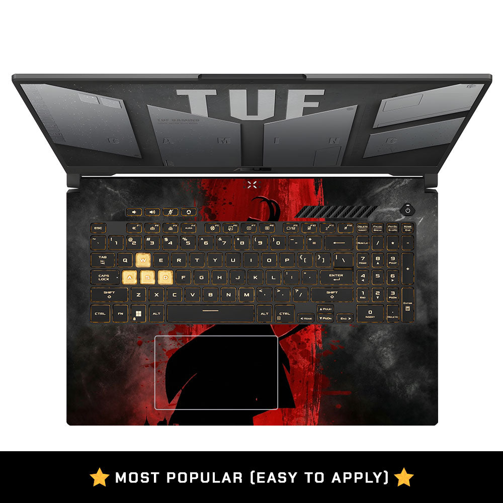 Loki Silhouette Red Strike Asus TUF Gaming F17 FX707Z Laptop Skin