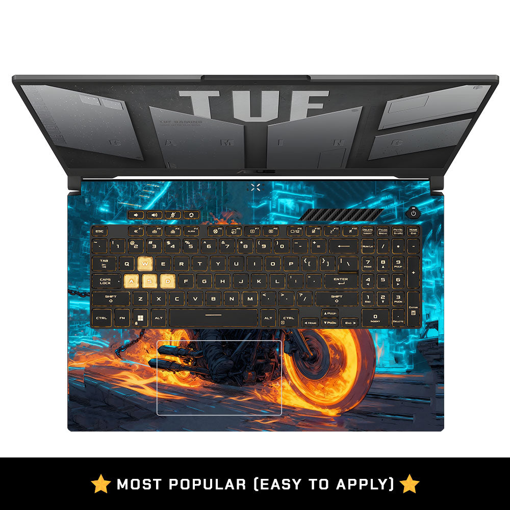 Hellfire Rider Asus TUF Gaming F17 FX707Z Laptop Skin