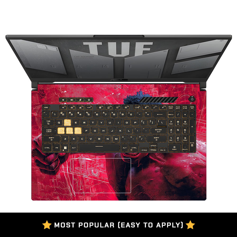 Red Comic Giant Asus TUF Gaming F17 FX707Z Laptop Skin