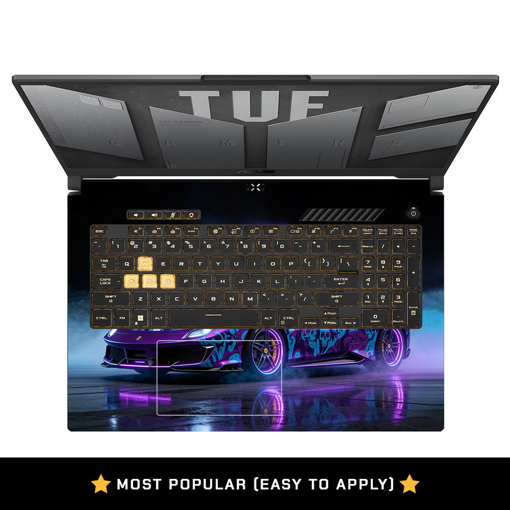 Psycho Drive Ferrari 488 Asus TUF Gaming F17 FX707Z Laptop Skin
