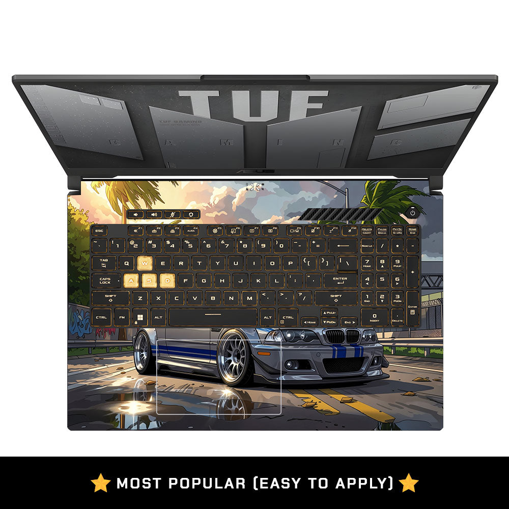 Street Icon BMW E46 Drift Legend Asus TUF Gaming F17 FX707Z Laptop Skin