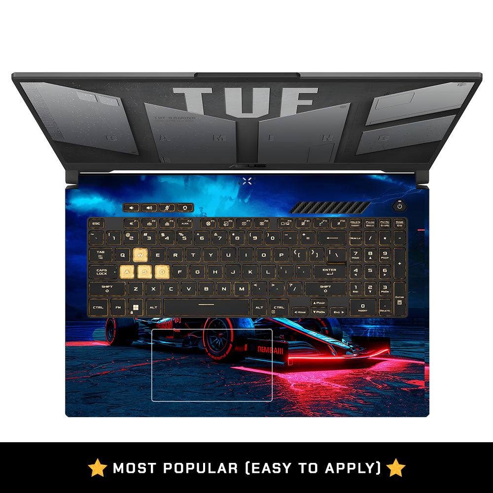 Fututristic Formula 1 Asus TUF Gaming F17 FX707Z Laptop Skin