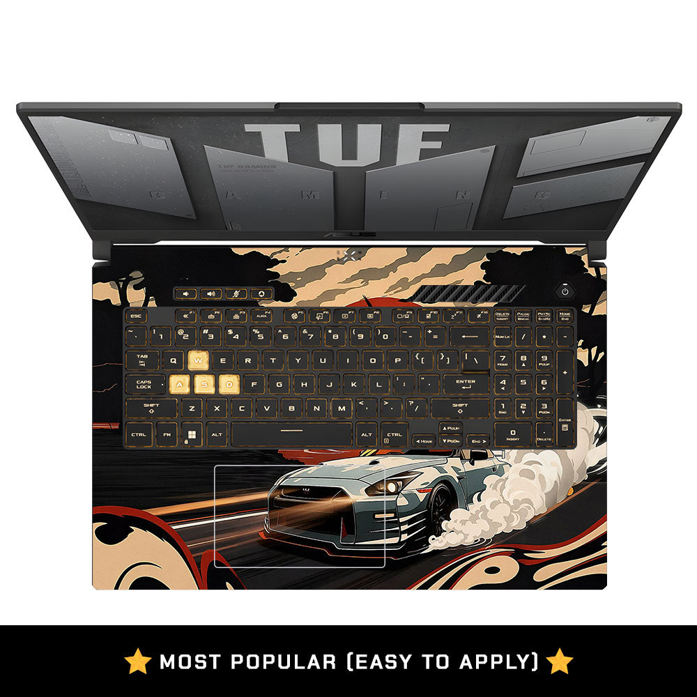 Samurai Rising Sun GTR Asus TUF Gaming F17 FX707Z Laptop Skin