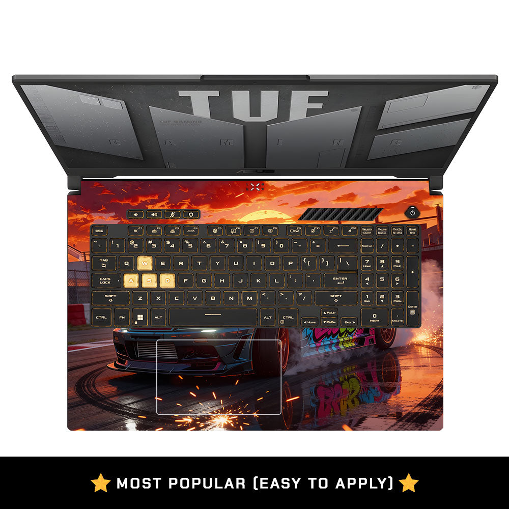Tokyo Drift Vibes Asus TUF Gaming F17 FX707Z Laptop Skin