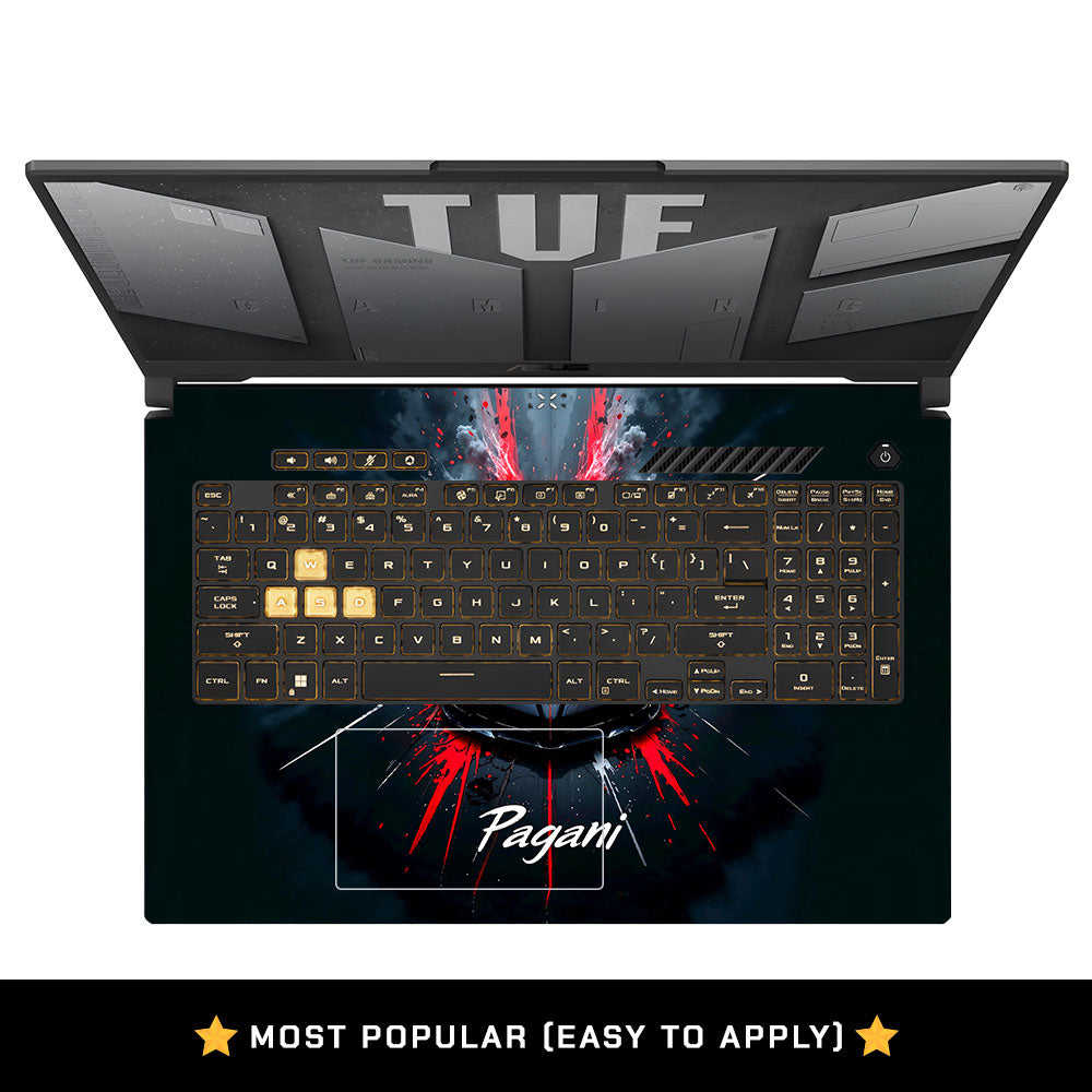 Pagani Midnight Impact Asus TUF Gaming F17 FX707Z Laptop Skin