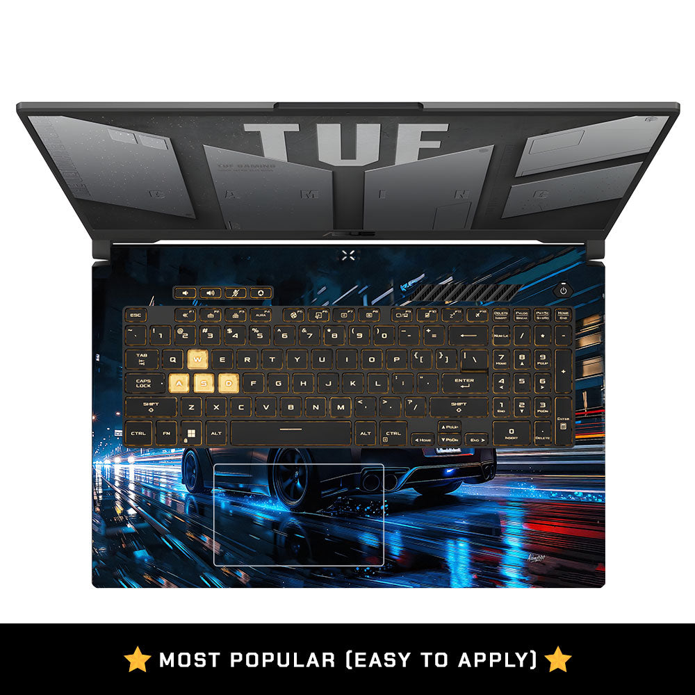 Neon GTR Nights Asus TUF Gaming F17 FX707Z Laptop Skin