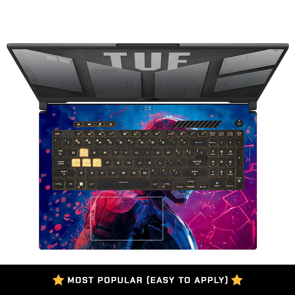 Neon Armored Hero Asus TUF Gaming F17 FX707Z Laptop Skin