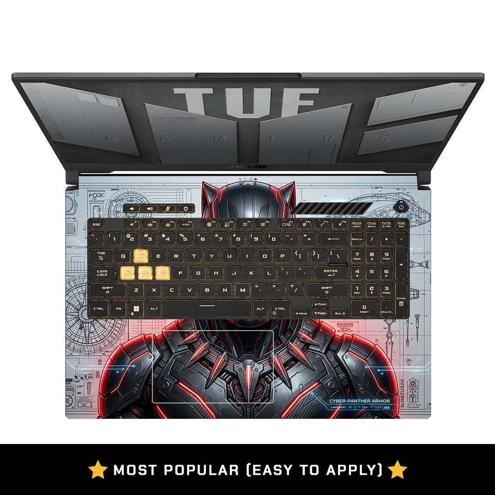Black Panther Vibranium Tech Asus TUF Gaming F17 FX707Z Laptop Skin