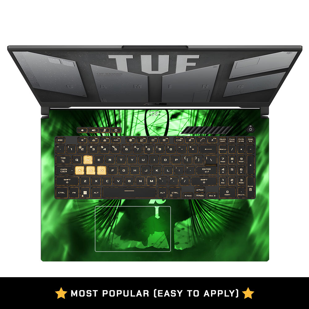 Loki's Green Aura Asus TUF Gaming F17 FX707Z Laptop Skin
