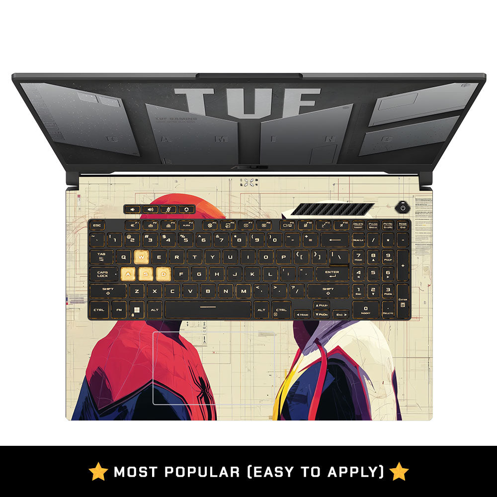 Spider Man X Spider Gwen Asus TUF Gaming F17 FX707Z Laptop Skin