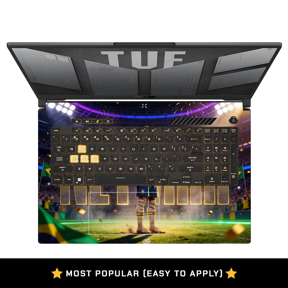 Golden Flair Aura Asus TUF Gaming F17 FX707Z Laptop Skin