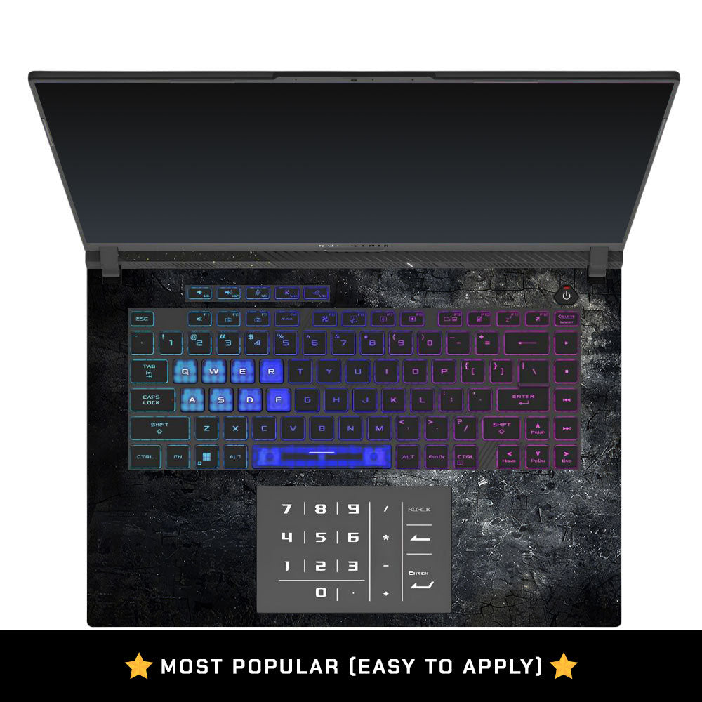 Dark Slate Armor Asus ROG Strix G16 G614 Laptop Skin