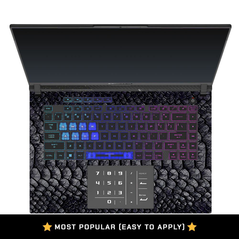 Black Dragon Scale Asus ROG Strix G16 G614 Laptop Skin