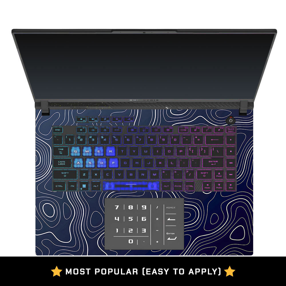 Fluid Lines Design Asus ROG Strix G16 G614 Laptop Skin