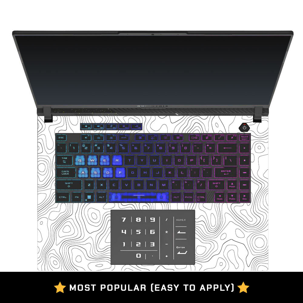 White Contour Design Asus ROG Strix G16 G614J Laptop Skin