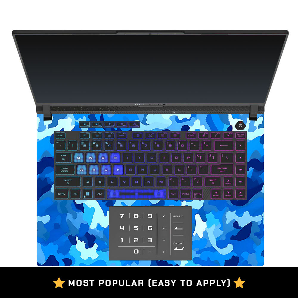 Arctic Blue Camo Pattern Asus ROG Strix G16 G614 Laptop Skin